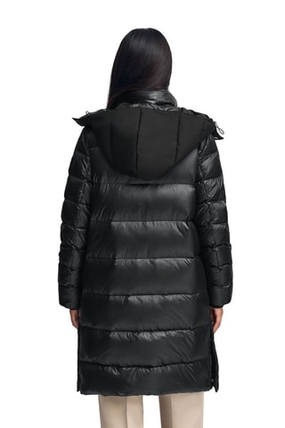 Doudoune longue à capuche - Noir