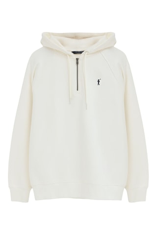 Sweat à capuche - Écru