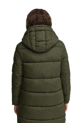 Doudoune longue réversible à capuche - Kaki