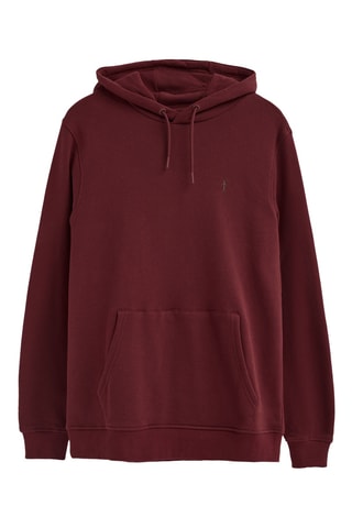 Sweat polaire à capuche - Rouge foncé