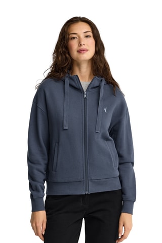 Sweat polaire à capuche - Bleu
