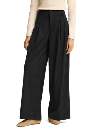Pantalon regular taille haute - Bleu marine