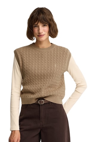Pull sans manches - Marron