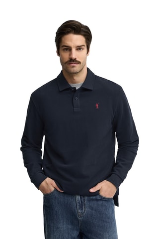 Polo loose - Bleu marine