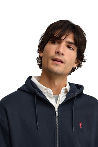 Sweat polaire à capuche - Bleu marine