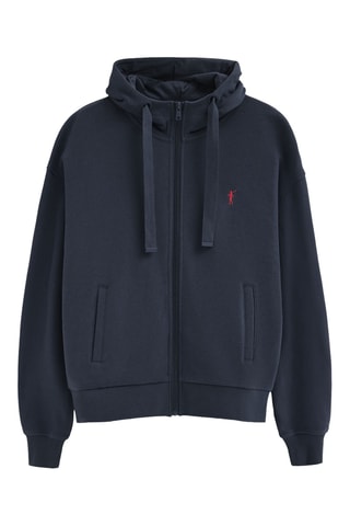 Sweat polaire à capuche - Bleu marine