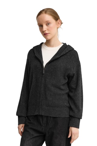 Gilet à capuche en laine - Gris foncé