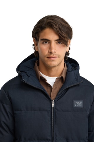Doudoune réversible à capuche - Bleu marine