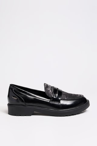 Mocassins Magenta - Zwart
