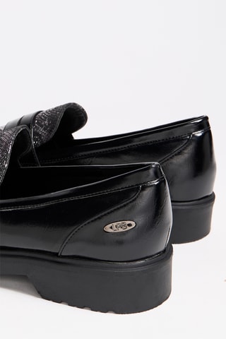 Mocassins Magenta - Zwart