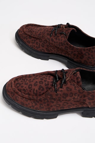 Leren Platform Derby's Magneux - Bruin