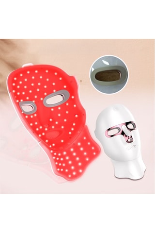 Maschera viso con luce LED - Bianco