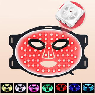 Maschera facciale tattile trattamento luce LED in silicone