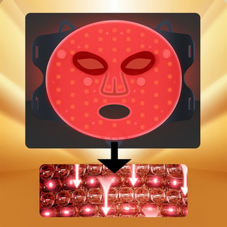 Maschera facciale tattile trattamento luce LED in silicone