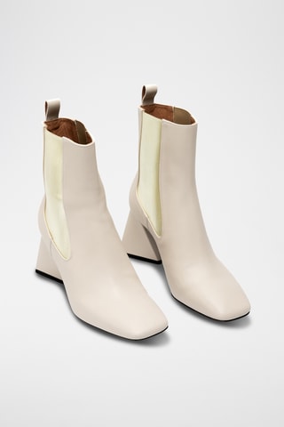 Botines Chelsea de piel bovina - Blanco