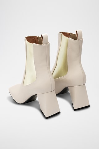 Botines Chelsea de piel bovina - Blanco