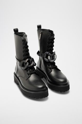 Botines de piel bovina - Negro