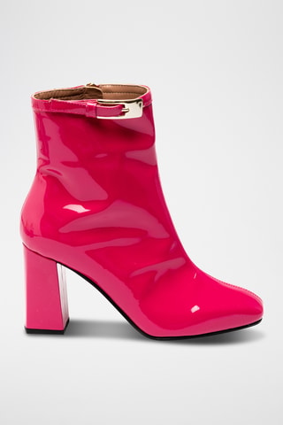 Botines de piel bovina de charol - Rosa