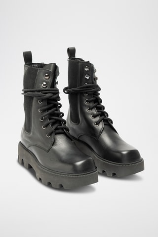 Botines de piel bovina - Negro