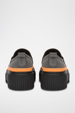 Mocasines de piel bovina con plataforma - Negro