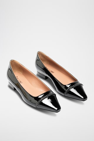 Bailarinas de piel de charol - Negro