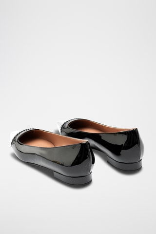 Bailarinas de piel de charol - Negro