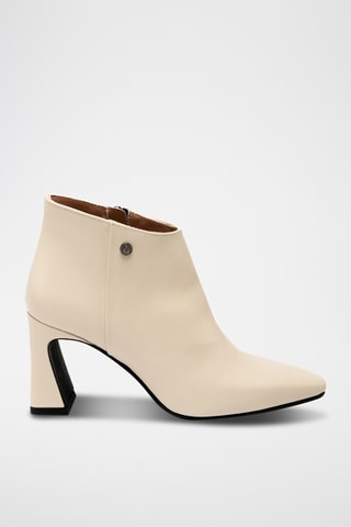 Botines de piel bovina - Blanco