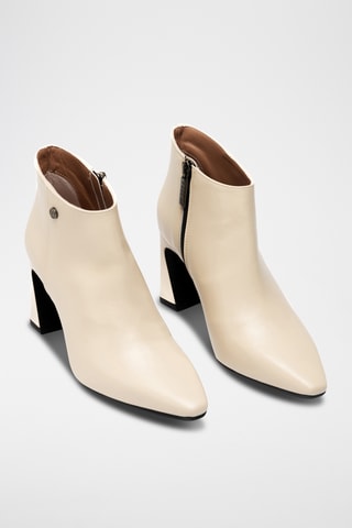 Botines de piel bovina - Blanco