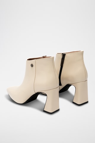 Botines de piel bovina - Blanco