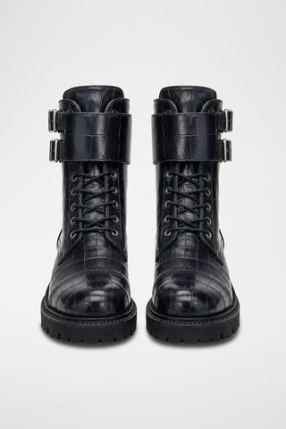 Botines de piel bovina - Negro