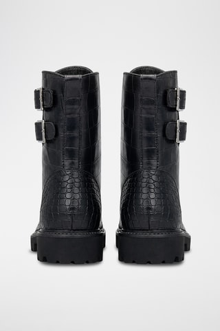 Botines de piel bovina - Negro