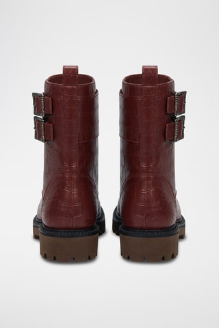 Botines de piel bovina - Burdeos