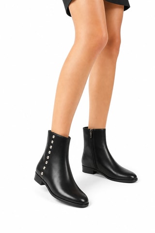 Botines de piel bovina - Negro