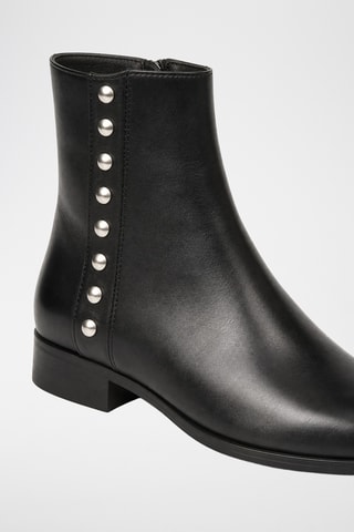 Botines de piel bovina - Negro