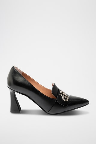 Zapatos de piel bovina de tacón - Negro