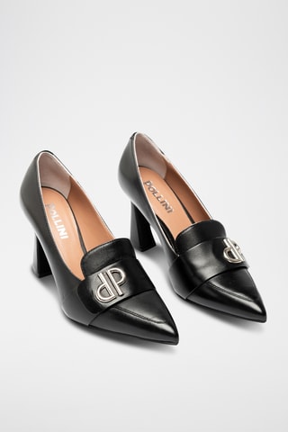 Zapatos de piel bovina de tacón - Negro
