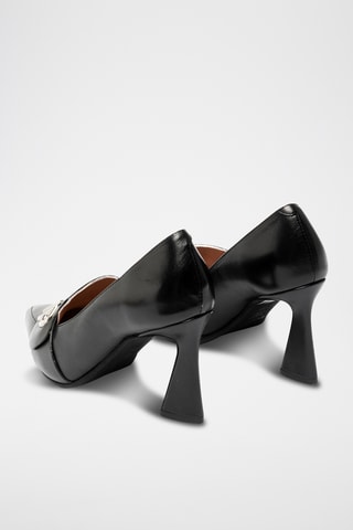 Zapatos de piel bovina de tacón - Negro
