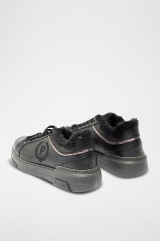 Zapatillas de piel bovina forradas - Negro