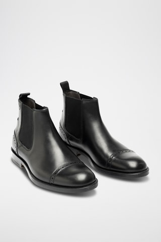 Botines Chelsea de piel bovina - Negro