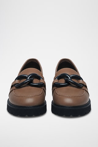 Mocasines de piel bovina - Topo