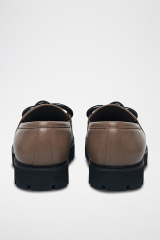 Mocasines de piel bovina - Topo