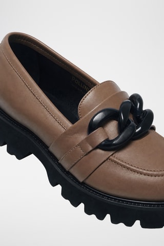 Mocasines de piel bovina - Topo