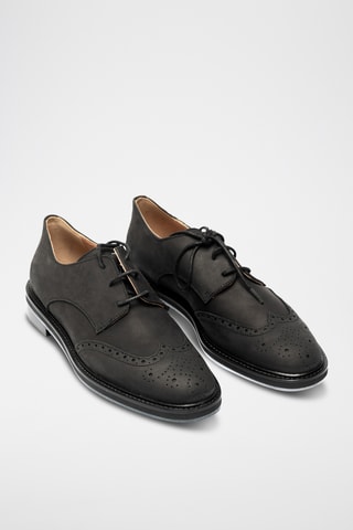 Derbies de piel bovina - Negro
