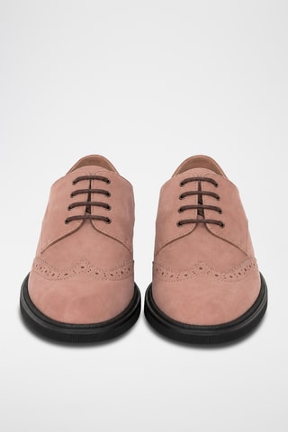 Derbies de piel bovina - Rosa