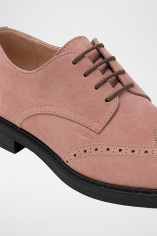 Derbies de piel bovina - Rosa