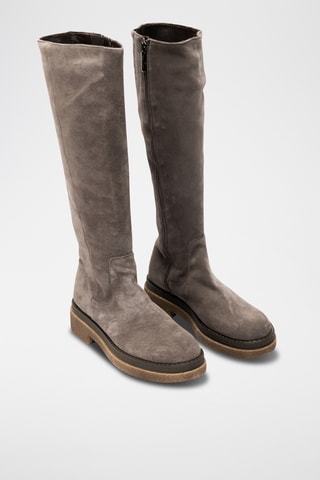 Botas de piel bovina - Topo