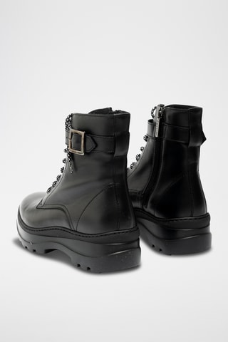 Botines de piel bovina - Negro