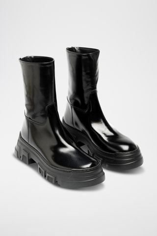 Botines de piel bovina - Negro