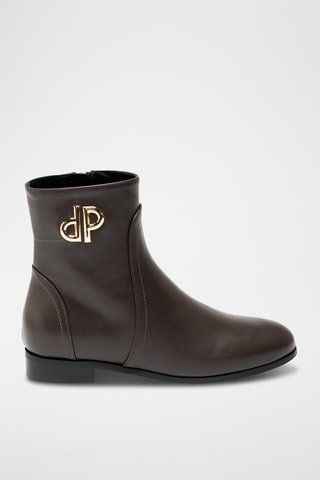 Botines de piel bovina - Marrón