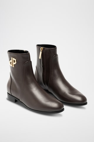 Botines de piel bovina - Marrón